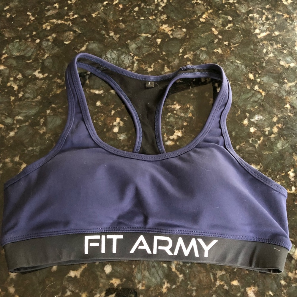 Small Fit Army NAVY BLUE SPORTS BRA never worn
